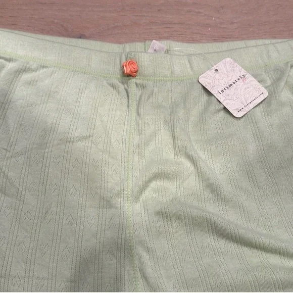 Free People Intimately Lime Sorbetto Ribbed Lounge Shorts Size L NWT - Picture 4 of 5